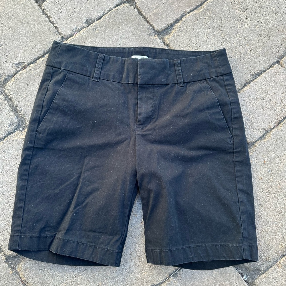 J. Crew chino black Bermuda short size 0